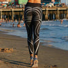 Black & White Striped Yoga Pants - DivinityCharm
